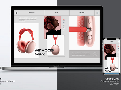 Air Pods Max "Minimalism"  Web Site Concept