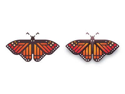 Monarch Butterfly: Texture Added to Vector butterflies butterfly illustration illustrations monarch retro supply retro supply co spot wing wings