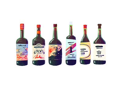 Which Wine Bottle Do You Buy? bottle bottles brand brand design branding drink grape illustration label design liquor package design wine wines