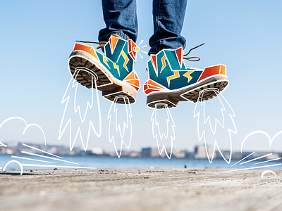 Rocket Shoes! (Zappos Unboxed Brand Illustrations)