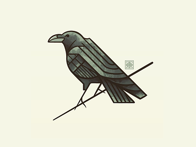Inktober 2021: Raven 2021 animal art art deco artist artwork bird black feather geometric illustration illustrations inktober procreate raven