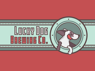 Lucky Dog Brewing Co. beer brand brewery craft beer cute dog logo lucky micro brew puppy