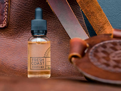 Fresh Coast eLiquid Custom Label Design coast ejuice eliquid fresh label labels leather photography transparent vape