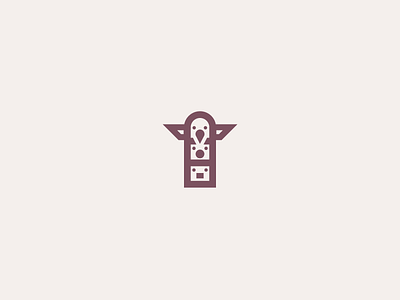 Totem Pole (02/365) 365 project daily design eagle icon logo minimal minimalist native totem totem pole