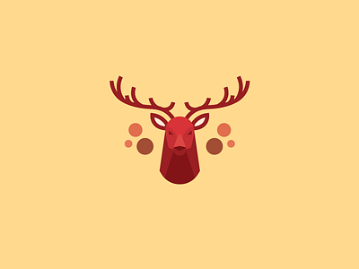 Red deer (11/365) antlers buck daily design deer icon icon design ireland rack red deer