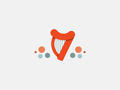 Harp (12/365) celtic daily design design series harp icon icon design instrument ireland irish music series