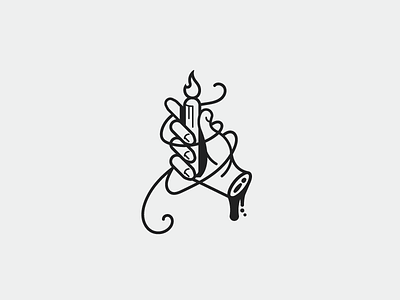 Hand of Glory (18/365) candle daily design design series fire flame hand hand of glory icon illustration light wax witchcraft