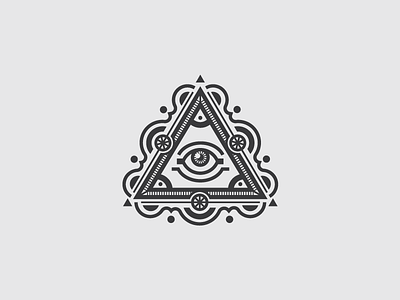 All Seeing Eye (22/365) all seeing eye daily design design series eye eyes icon illuminati logo monochromatic ornate pyramid triangle