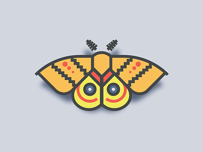 Io Moth (27/365) bug butterfly daily design design series insect io io moth moth wings