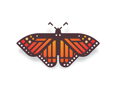 Monarch (28/365) butterflies butterfly daily design design series flutterby icon insect logo monarch moth orange wings