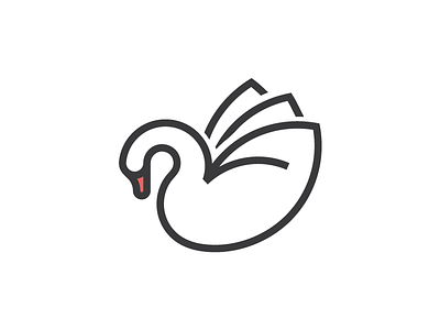 Swan (31/365) beak bird daily design design series doodle feather illustration meanest bird alive minimal swan waterfowl