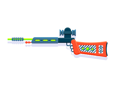 Pew Machine No. 04 (35/365) daily design design series future gun illustration laser pew pew pew pew pew pew pew ray gun sniper rifle space gun