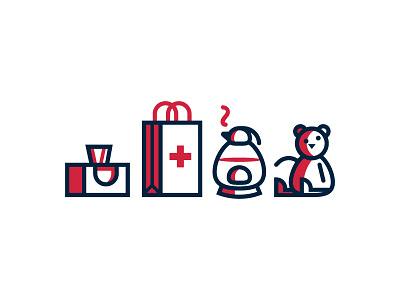 Home Medicine Icons (38/365) daily design design series health icon icon set kettle kleenix medicine sick tea teddy bear tissue