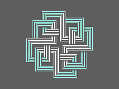 Geometric Object 03 (42/365) bold bridge daily design design series geometric illusions knot shadow square turquoise