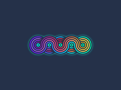 Glowy Wormy Thingy (43/365) blur circles colorful curves glow gradient groovy rainbow thick lines thing waves worm