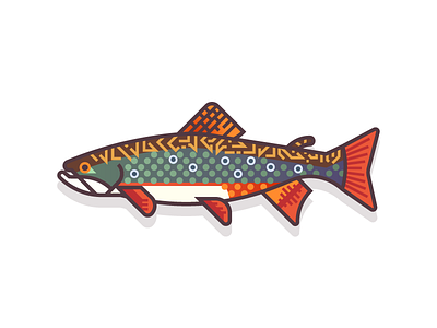 Brook Trout (46/365) brook trout colorful daily design design series fish fishes fishy gradients lake river trout water