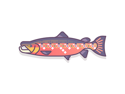 Atlantic Salmon (48/365) aquatic atlantic salmon colorful daily design design series fish fish mount fishes fishy freshwater salmon gradients salmon