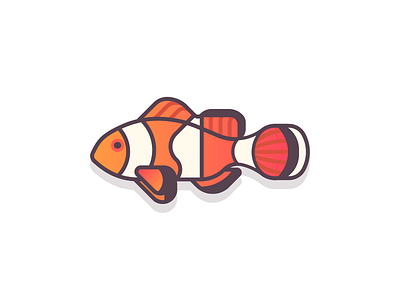 Clownfish (50/365) anemone fish clownfish colorful daily design design series fish fishes fishy gradients ocean orange water