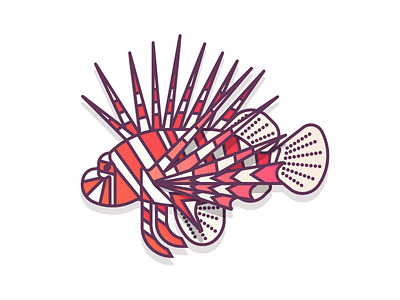 Lionfish (51/365) colorful daily design design series fish fishes fishy gradients lion fish lionfish ocean spines water