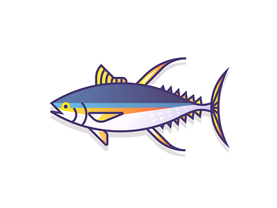 Yellowfin Tuna (52/365) colorful daily design design series fish fishes fishy gradients ocean tuna water yellowfin yellowfin tuna