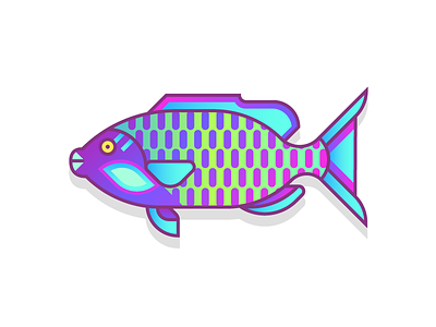 Parrotfish (55/365) colorful daily design design series fish fishes fishy gradients ocean painfully colorful parrot fish parrotfish water