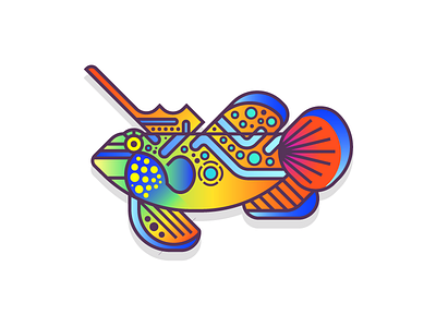 Mandarian Goby (59/365) colorful daily design design series fish fishes fishy goby gradients mandarin goby ocean so many colors water