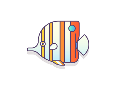 Copperband Butterfly Fish (60/365) butterfly fish butterflyfish colorful copperband daily design design series fish fishes fishy gradients ocean water
