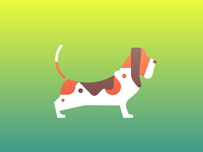 Basset Hound (96/365) basset hound daily design design series dog doggo dogs hound illustration pet pupper puppy stylized