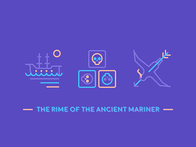 The Rime of the Ancient Mariner Icons (108/365) albatross arrow classic literature dice die icons mariner nautical sailor ship the rime of the ancient mariner
