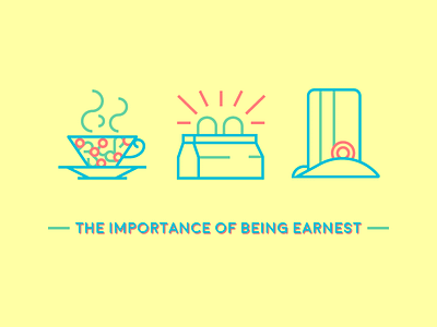 The Importance of Being Earnest (109/365) classic literature coffee daily design handbag icon design icons oscar wilde tea cup the importance of being earnest top hat victorian