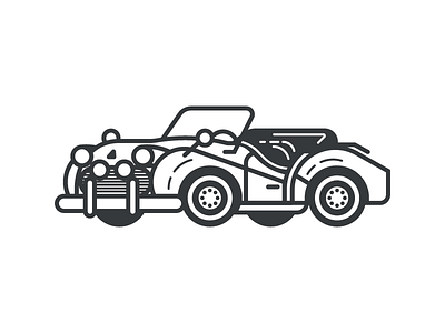 Triumph TR3 (162/365) automobile british car classic car convertible illustration line art retro sports car tr3 triumph vehicle vintage