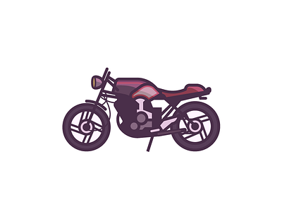 Yamaha XS400 with color automotive bike daily design illustration motorbike motorcycle roa road bike vehicle vroom xs400 yamaha