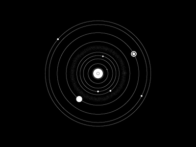 Thin Line Planets (177/365) illustration jupiter mars mercury neptune planet planets saturn space stars thin lines uranus