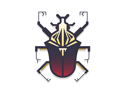 Goliath Beetle (198/365) beetle bug creepy design series goliath gradient huge illustration insect legs