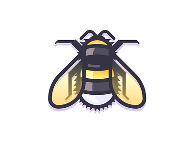 Bumblebee (200/365) bee bug bumblebee design series fuzzy gradient honey illustration insect