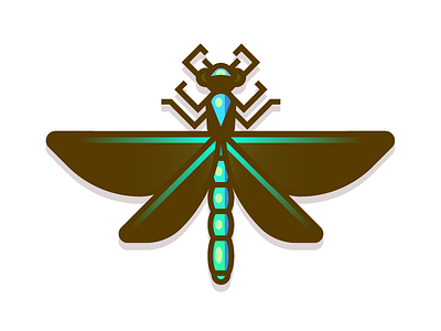 Beautiful Demoiselle (202/365) blue bug damselfly design series dragonfly gradient illustration insect legs turquoise