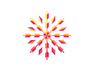 Arrow Burst (205/365) arrow arrows autumn burst geometric mandala orange pink red symmetry yellow