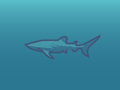 Whale Shark (245/365) illustration line art minimal ocean shark stipple stippling underwater whale