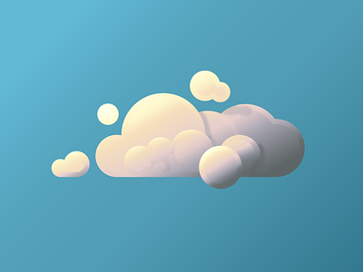 Clouds (014/365) clipping mask cloud clouds gradients illustration puffy sky