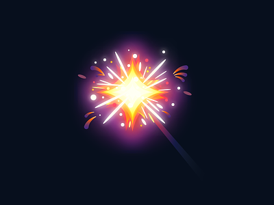 Spark (022/365) bright firework fireworks gradient grow illustration light spark sparkler sparks