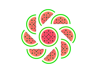 Watermelon food fruit geometric green illustration juice minimal picnic pink seeds summer watermelon