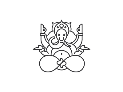 Ganesha Tattoo Design black and white elephant ganesha god hinduism illustration line art religion tattoo tattoo art