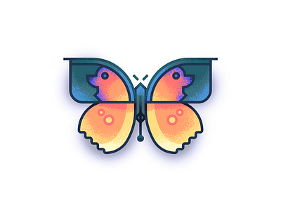 Dogface Butterfly butterfly colorful illustration insect retro supply texture