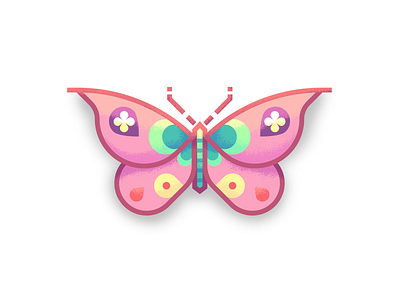 Lia's Fancy Butterfly bug butterfly illustration insect pink retro supply co texture