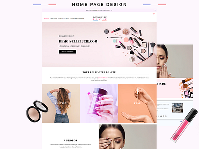 Womens` care Beauty poducts E-commerce store beauty branding cosmetics design ecommerce graphic design home page landing landing page logo photoshop shop uiux ux webdesign