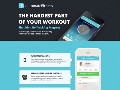 automateFitness brand logo mobile ui website