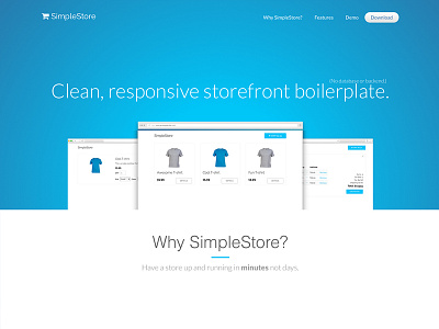 SimpleStore Landing Page open source website