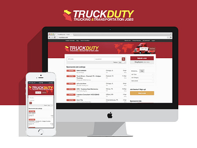 TruckDuty brand mobile ui website