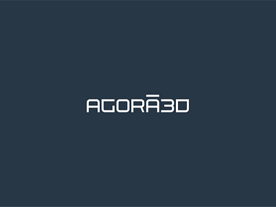 Agorà3D 3d 3d print branding design geometric graphic design logo logo design minimal logo minimalism modern visual identity