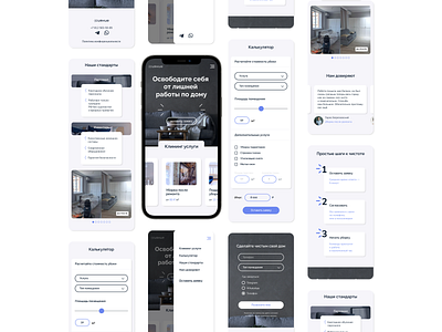 Landing page for a cleaning company cleaning figma landing page mobile ui ux web design